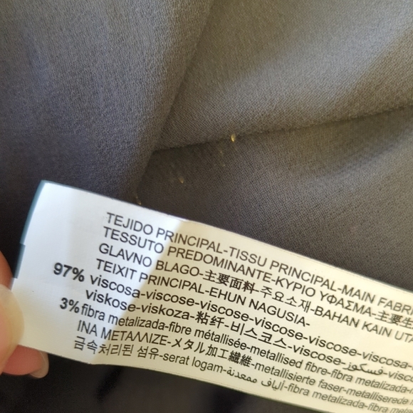 01416 Zara Striped Sequins Midi Dress Black Gold Size Medium party flapper glam - Picture 8 of 10